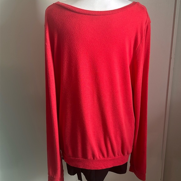 Oversized “Flawless” Print Lightweight Slub Pullover Shirt - Picture 5 of 10